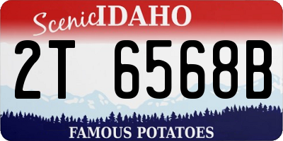 ID license plate 2T6568B