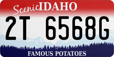 ID license plate 2T6568G