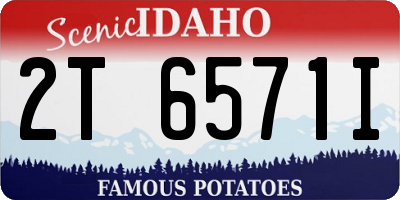 ID license plate 2T6571I