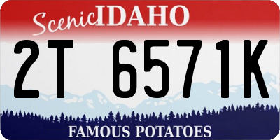ID license plate 2T6571K