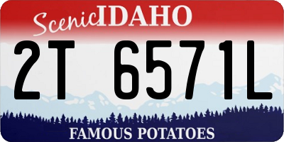 ID license plate 2T6571L