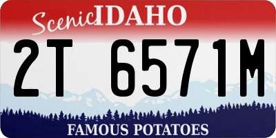 ID license plate 2T6571M