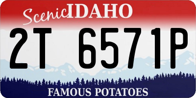 ID license plate 2T6571P