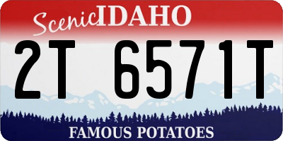 ID license plate 2T6571T