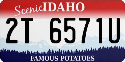 ID license plate 2T6571U
