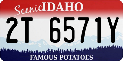 ID license plate 2T6571Y