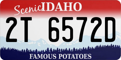 ID license plate 2T6572D