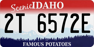 ID license plate 2T6572E
