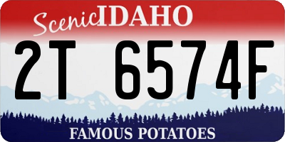 ID license plate 2T6574F