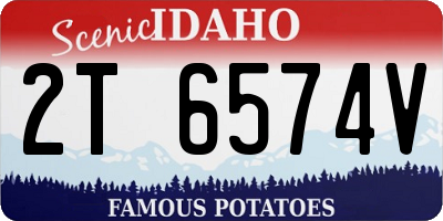 ID license plate 2T6574V
