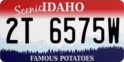 ID license plate 2T6575W