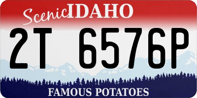 ID license plate 2T6576P