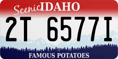 ID license plate 2T6577I