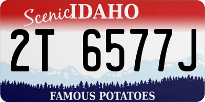ID license plate 2T6577J