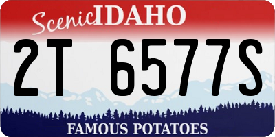 ID license plate 2T6577S