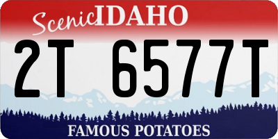 ID license plate 2T6577T