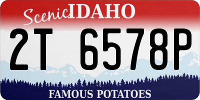 ID license plate 2T6578P
