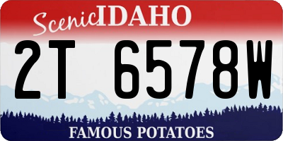 ID license plate 2T6578W