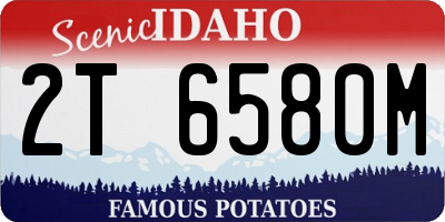 ID license plate 2T6580M