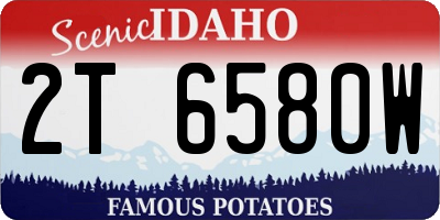 ID license plate 2T6580W