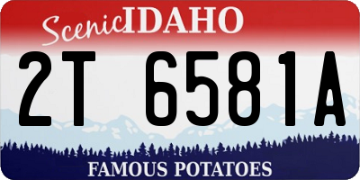 ID license plate 2T6581A