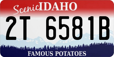 ID license plate 2T6581B