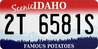 ID license plate 2T6581S