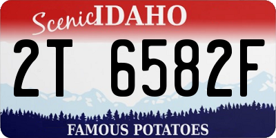 ID license plate 2T6582F