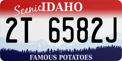 ID license plate 2T6582J