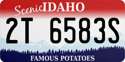 ID license plate 2T6583S