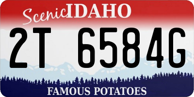 ID license plate 2T6584G