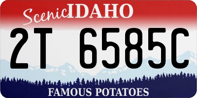 ID license plate 2T6585C
