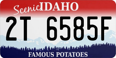 ID license plate 2T6585F