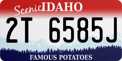 ID license plate 2T6585J