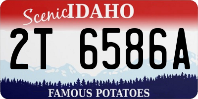 ID license plate 2T6586A