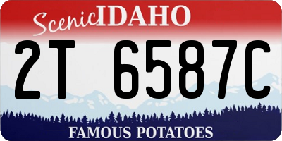 ID license plate 2T6587C