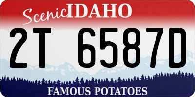 ID license plate 2T6587D