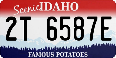 ID license plate 2T6587E