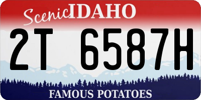 ID license plate 2T6587H