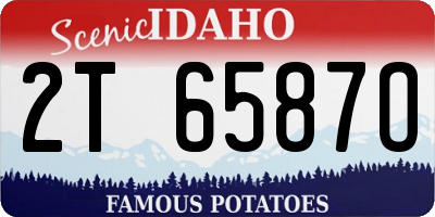 ID license plate 2T6587O