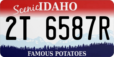 ID license plate 2T6587R