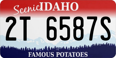 ID license plate 2T6587S