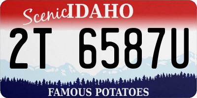 ID license plate 2T6587U