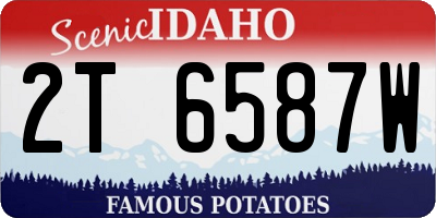 ID license plate 2T6587W