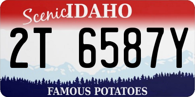 ID license plate 2T6587Y
