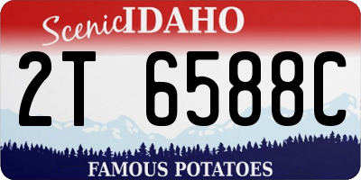 ID license plate 2T6588C