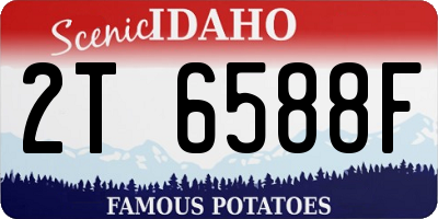 ID license plate 2T6588F