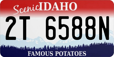 ID license plate 2T6588N