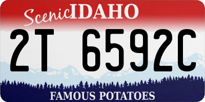 ID license plate 2T6592C