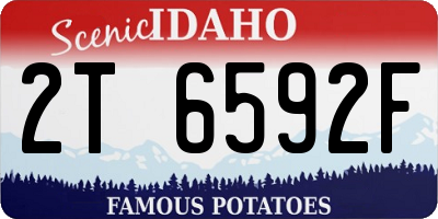 ID license plate 2T6592F